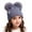 Gray, variant on BFHHYA Kids Winter Beanie Hat Warm Ski Caps with Double Pompom Baby Toddler Fleece Lined Knit Hat for Boys Girls(6M-1.5Y)
