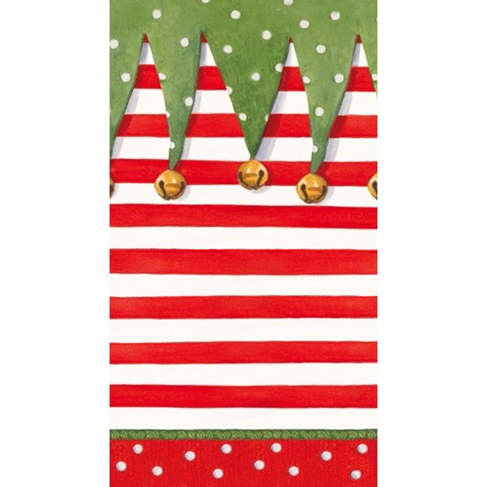 Christmas Paper Guest Towel Napkins 15pk Stocking Stipes