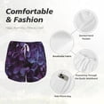thumbnail image 6 of Lsque Lilac Printed Women's Running Shorts with Liner Pockets,Elastic Quick Dry Workout Athletic Gym Yoga Shorts,Womens High Waist Shorts-Small, 6 of 9