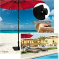 thumbnail image 6 of QISHENSHUI 36LBS Square Umbrella Base, Heavy Duty Patio Umbrella Base Stand with 3 Adapters, 20”x20” Weighted Outdoor Umbrella Stand with Adjustable Foot, Suitable for Backyard, Deck, Poolside, 6 of 11