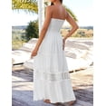thumbnail image 3 of Vestido ZESICA 2025 bohemio de verano, largo maxi blanco, sin tirantes, talla XS, 3 of 9