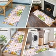 thumbnail image 6 of Watercolor Floral Truck 2'x6' Runner Rug, Spring Garden Butterflies Pink Plaid Washable Non-Slip Area Rugs for Hallway Kitchen Floor Bedroom Entryway, Laundry Carpet Decoration Indoor Mat, 6 of 9