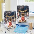 thumbnail image 4 of Happy New Year 2026 German Shepherd Holiday Balloons Party Snow 12oz Stainless Steel Wine Tumbler Insulated Cup with Lid Alsatian Dog Lover Gifts - 13018, 4 of 5