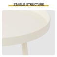 thumbnail image 4 of Hassch Compact 2-Tier Round Side Table, Patio Metal Accent End Table, Versatile Nightstand Plant Stand for Balcony Living Room Indoor and Outdoor, Cream White, 4 of 8