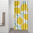 thumbnail image 3 of Lemon Lover Shower Curtain 36x72, Bright Citrus Fruit and Flower Pattern, Quick-Dry Polyester for Farmhouse or Guest Bathroom, 3 of 5