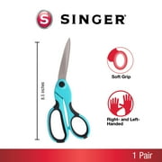 SINGER ProSeries 8.5-Inch Heavy-Duty Bent Fabric Scissors with Comfort Grip