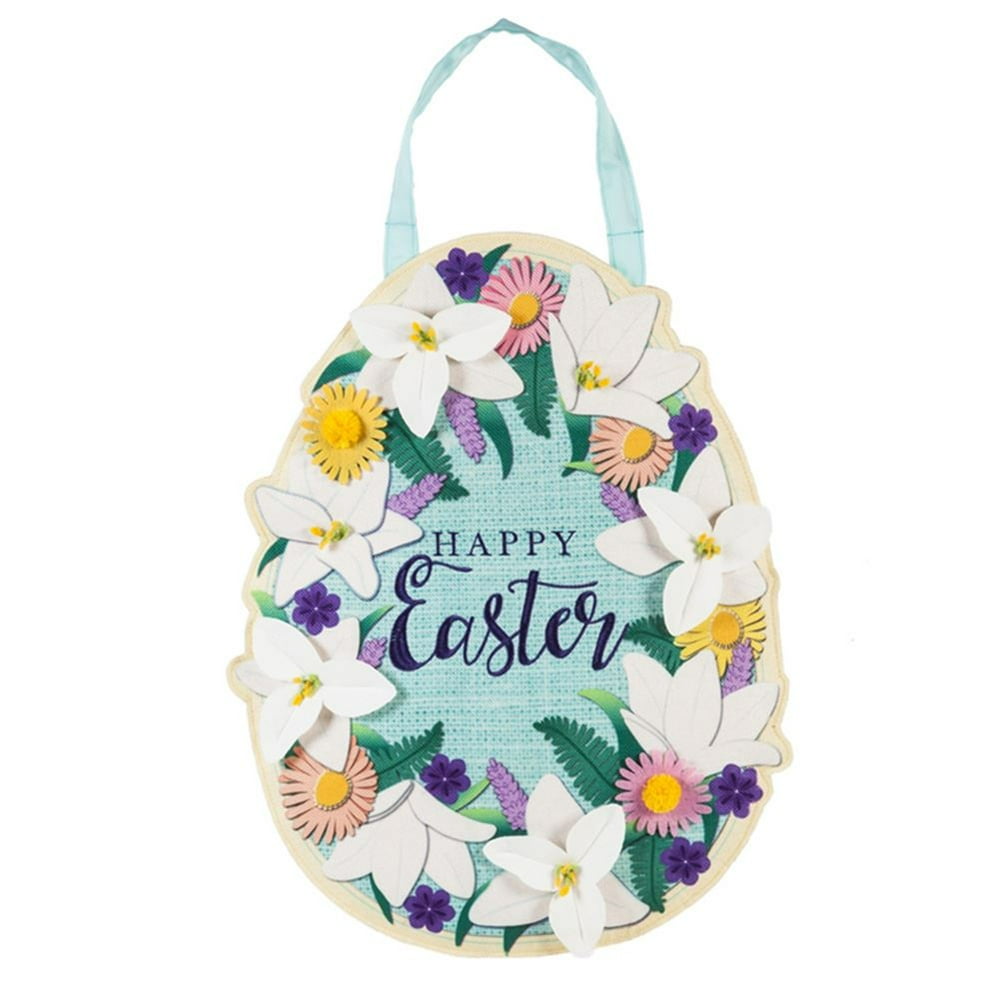 Evergreen Door Decor - Easter Lily Egg - Walmart.com - Walmart.com