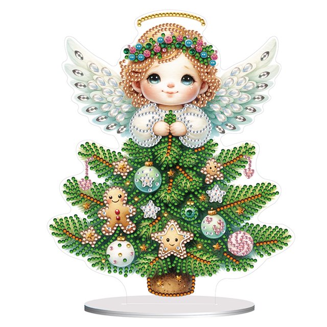 (GJ349) Adornos Pintura Diamantes Adornos Atmósfera Angelito (diamante Brillante Una Cara + Diamante Forma Especial)