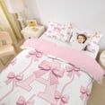 thumbnail image 3 of Erosebridal Cute Coquette Bowknot Twin Bedding,Girls Pink A Alphabet Duvet Cover Set For Bowtie Lovers 2pcs,No Comforter,Reversible, 3 of 6
