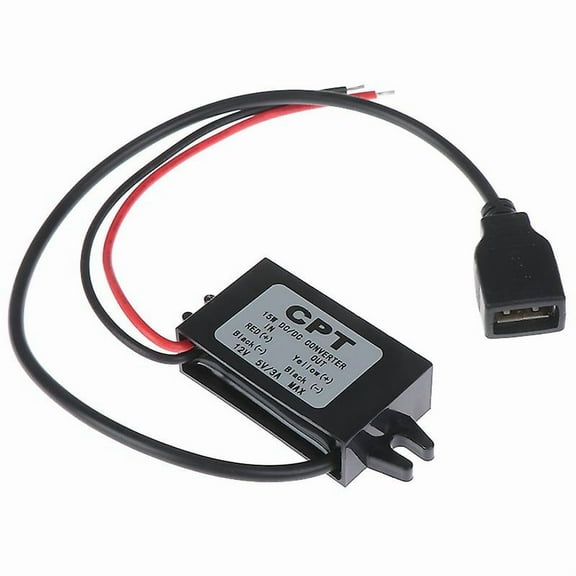 1pc Usb 12v To 5v Dc/dc Voltage Step-down Power Adapter Converter Inverter