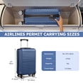 thumbnail image 3 of 20" Carry-on Luggage Set,Hardside Lightweight ABS Suitcase with 7 Pieces Organizer Bags,Navy, 3 of 8
