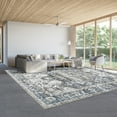 thumbnail image 3 of FairOnly 8'x10' Washable Rugs for Bathroom Living Room Low Pile Ultra-Thin Area Rugs for Bedroom Home Office Rugs Grey Blue Carpet, 3 of 6