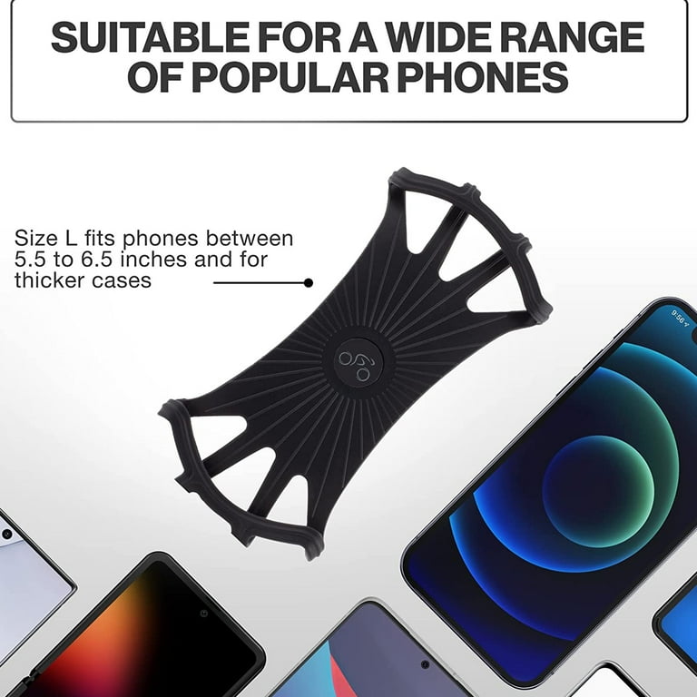 TeamObsidian Bike Phone Mount Non Slip Bicycle Scooter Cellphone Holder Large