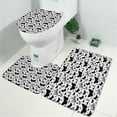 thumbnail image 2 of White Butterfly Black Silhouette Pattern Bathroom Rugs Sets 3 Piece,Toilet Cover Set,Absorbent Non Slip Bathroom Mats Sets with U-Shaped Contour Rug Toilet Rug Set, 2 of 5