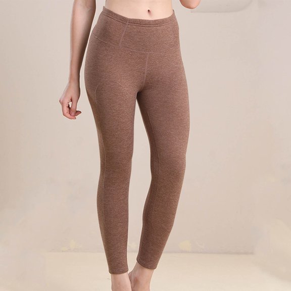 Nugftut Thermal Bottoms for Women Fleece Lined Leggings Warm Thermal Workout Leggings