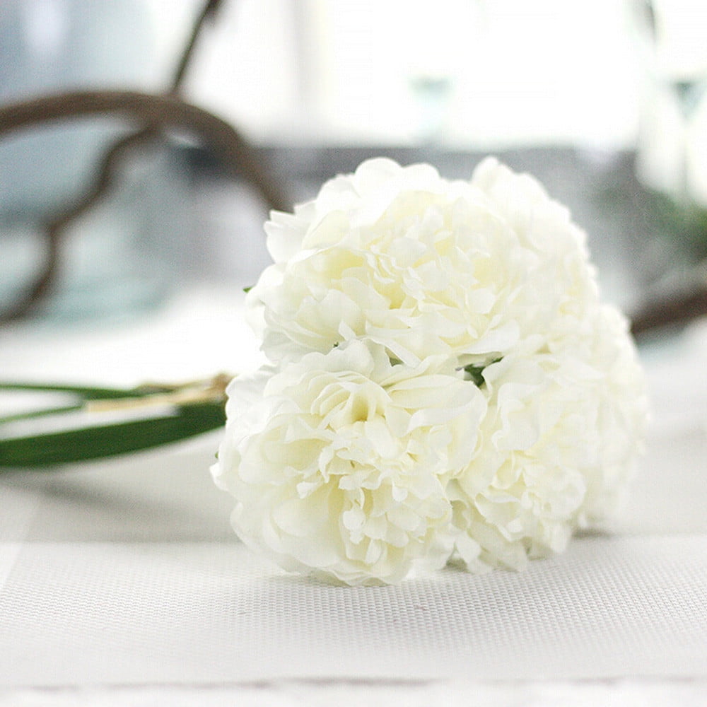 Artificial Fake Flower Carnations Floral Wedding Bouquet-Bridal Hydrangea 9