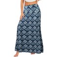 thumbnail image 2 of Gibobby faldas para niña Beach Boho Dress Long Beach Line Prints Maxi Holiday Summer A Vestido de mujer Falda midi(Azul, L), 2 of 5