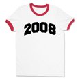 thumbnail image 1 of 2008 College Style Ringer Tee Shirt Unisex 2X-Large White/Red, 1 of 5