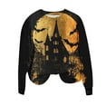 thumbnail image 6 of Lcziwo Ghost Halloween Sweatshirts for Women Casual Fashion Fall 2025 Sweater Kawaii Graphic Crew Neck Pullover Long Sleeve Spooky Season Tops Multicolor,XXL, 6 of 6