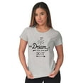 thumbnail image 3 of If You Can Dream Inspiration Motivated Womens Slim Fit Graphic Tee Brisco Brands X, 3 of 5