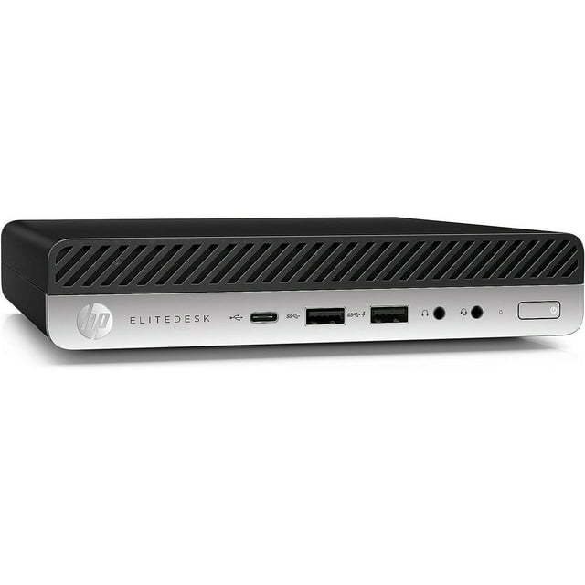 HP EliteDesk 800 G4 Mini Ordinateur de Bureau Remis à Neuf avec Intel UHD Graphics 630, Processeur i5-8500T 8e Gén., Mémoire DDR4 16 Go et Stockage PCIe 256 Go. design Noir Compact avec ports Frontaux Incluant USB 3.1 Type-A et Type-C, DisplayPort, HDMI et Ethernet. Comprend le Cordon d'Alimentation et une Garantie de 2 Ans.