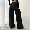 thumbnail image 5 of Women's Drawstring Low Rise Sweatpants, Baggy Wide Leg Casual Pants with Side Pockets, Soft Comfortable Lounge Pants for Streetwear, Weekend Wear, and Daily Activities Black S, 5 of 9