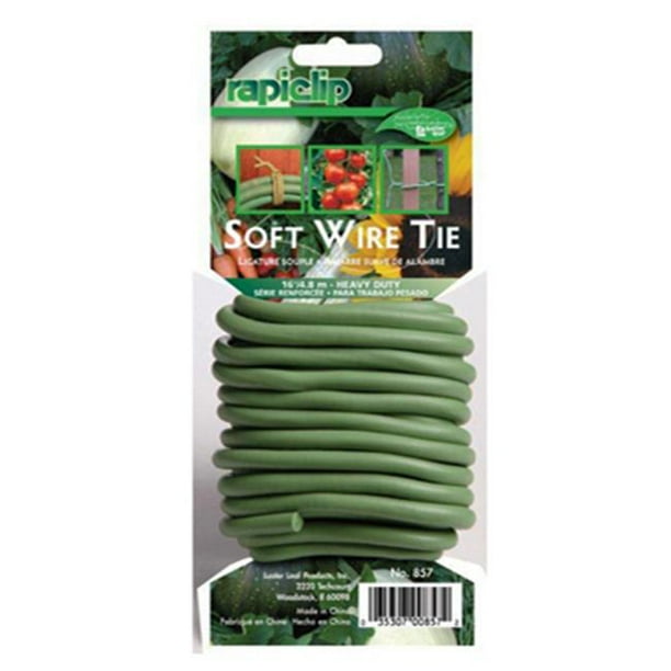 Rapiclip 16 Ft. Green HeavyDuty Soft Wire Twist Ties 857