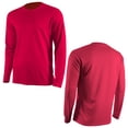 thumbnail image 6 of COSFO Athletic Men Tee Shirts Dry Fit Workout Long Sleeve Red Shirts Pullover Slim Fit Mesh Crew Neck Moisture Wicking Men's T-Shirts, 6 of 7