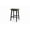 black 2pcs, variant on Industrial Modern Bar Stools Set of 2 – PU Leather Upholstered Counter Height Chairs with Low Back, Sturdy Wood Legs, Footrest, Perfect for Kitchen Island, Dining Room, Patio, Cafe – Black