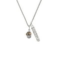 thumbnail image 2 of Delight Jewelry Goldtone Fairy on Silvertone Hatched Background Spinner Silvertone Sisters Best Friends Forever Bar Charm Necklace, 23", 2 of 4