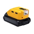 thumbnail image 2 of Cargador convertidor USB, cargador adaptador USB dual Dcb090 para Dewalt 14,4 V 18 V 20 V Convertidor de carga de batería de iones de litio, 2 of 4