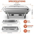 thumbnail image 2 of Jacgood 9QT 10 Pack Chafing Dishes for Buffet, Buffet Servers and Warmers for Events & Weddings, Indoors & Outdoors, 2 of 7