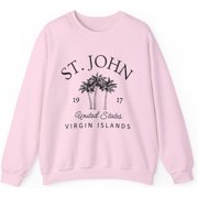 St. John Virgin Islands Sweatshirt, US Virgin Islands Saint John Crewneck Pullover, Unisex, St John Gift Souvenir