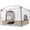 khaki, variant on KAMPKEEPER Camping Inner Tent for Pop Up Canopy, Converts 10'x10' Straight Leg Canopy into Camping Tent–Fully Vented Roof(Top & Frame NOT Included), Khaki