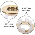 thumbnail image 3 of WHAMVOX 6Ud Anillo Decorativo Dorado Para Rebosadero De Lavabo Con Acabado En, 3 of 7