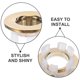 thumbnail image 3 of WHAMVOX 6Ud Anillo Decorativo Dorado Para Rebosadero De Lavabo Con Acabado En, 3 of 7