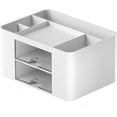 thumbnail image 1 of Organizador de escritorio con cajón, organizador de cajones de oficina con 5 compartimentos + 2 cajones para suministros de arte, 1 of 4