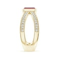 thumbnail image 5 of ANGARA Natural Emerald-Cut Ruby Criss Cross Solitaire Engagement Ring in 14K Yellow Gold for Women (Size-6x4mm) | July Birthstone, Birthday, Anniversary, Jewelry Gift for Women | Natural Ruby Ring, 5 of 11