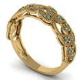 thumbnail image 2 of 0.17 ctw Wedding Band for Women - 14K Yellow Gold Blue Moissanite Stackable Eternity Ring, 2 of 6