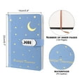 thumbnail image 2 of A5 Diary with Lock, Journal with Lock Cute Journaling Leather Notebook Journal Stars Moon Diary, Blue, 2 of 6