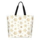 thumbnail image 1 of Balery gold Snowflake print Bolsa Tote Estilo Estético con Cremalleras, Bolsa de Hombro, Bolsa de Compras Grande y Plegable, 1 of 8