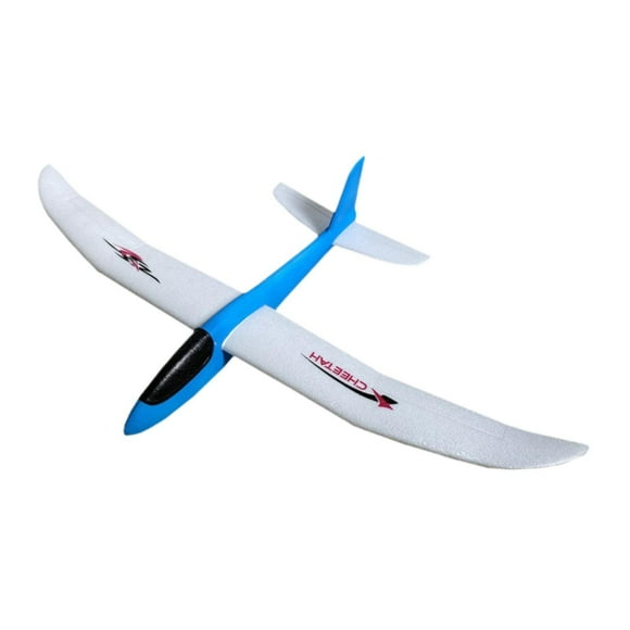 Bunblic Avion en Mousse à Lancer Jouet Volant Robuste pour Enfants Garçons Filles Cadeaux d'Anniversaire Bleu