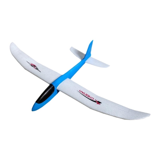 Avión de juguete de espuma para lanzar, grande, ligero, compacto, para deportes al aire libre. Azul