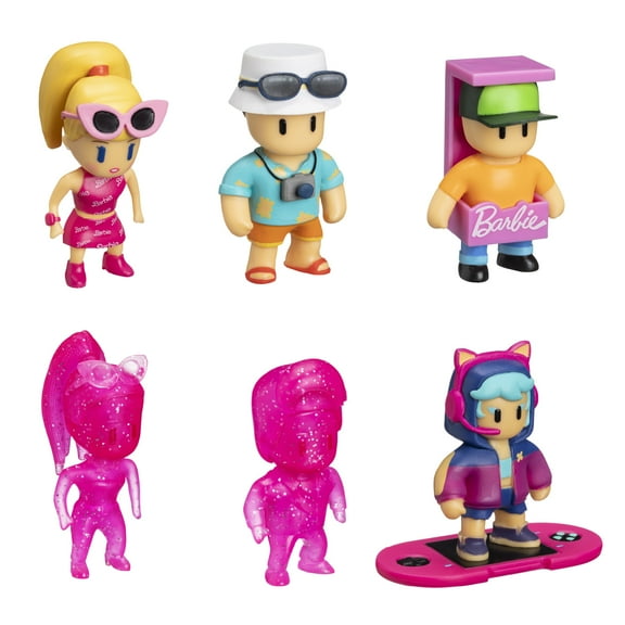 Stumble Guys x Barbie Figures - 6-Pack Deluxe Box B, 12 Styles to Collect, Limited Edition