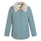 thumbnail image 2 of Parkas con forro de lana para mujer, abrigos casuales de diseño corto con cuello de piel tipo polo, chaquetas para mujer, invierno 2022, 2 of 5