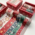 thumbnail image 4 of 6 Rolls Christmas Holiday Washi Tape DIY Scrapbooking Paper Tape for Gift Wrapping Journal Planner Art Crafts, 4 of 10