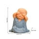 thumbnail image 3 of Figura de resina Zen Monk • Decoración marrón sobre la mesa • Adorno de escritorio adorable • Decoración para el hogar y la oficina • Acento de bonsái, 3 of 7