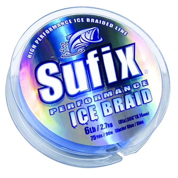 Sufix Ice Braid 30 lb (Glacier Blue, Size- 75 YD Spool)