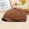 thumbnail image 4 of Yesbay Short Brim Round Dome Adjustable Beret Hat Male Octagonal Painter Hat Fashion Accessories, 4 of 8