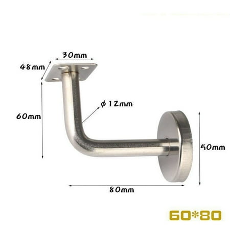 

BLUESON Handrail Bracket Bannister Wall Support Hand Rail Balustrade Mopstick Strong 60 mm x 80 mm